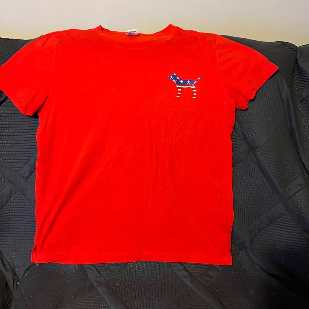 EUC PINK PATRIOTIC VS TSHIRT SIZE LARGE - Picture 3 of 5